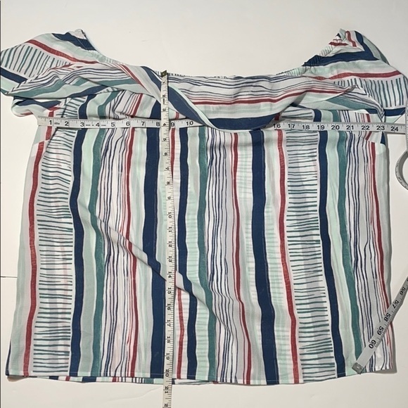 Lane Bryant Striped Off-The-Shoulder Top 14/16 - Picture 7 of 7